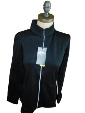 Callaway Size S Small Full Zip Front Black Golf Jacket NWT